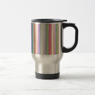 Watercolor Stripes Travel Mug