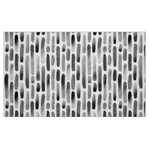 Watercolor Strokes 091121 - Black and White Fabric