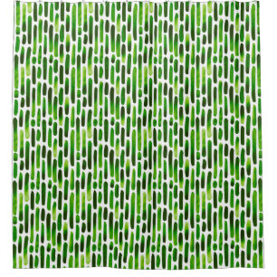 Watercolor Strokes 091121 -  Grassy Green Toned Shower Curtain