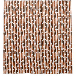 Watercolor Strokes 091121 -  Rusty Brown Toned Shower Curtain