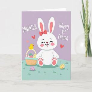 Watercolor Style Daughter Easter Card