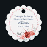 Watercolor Succulent Floral Botanical Bat Mitzvah Favour Tags<br><div class="desc">This design features an elegant watercolor succulent floral wreath in coral and burgundy with your Thank You information above. Personalise by editing the text in the text boxes. Designed for you by Evco Studio www.zazzle.com/store/evcostudio #mitzvah #batmitzvah #eventplanner #mazeltov #jewish #mitzvahswag #party #jewishlife #wedding #kosher #thankyou #thanks #mitzvahlife #corporateevents #mitzvahparty #partyplanner...</div>