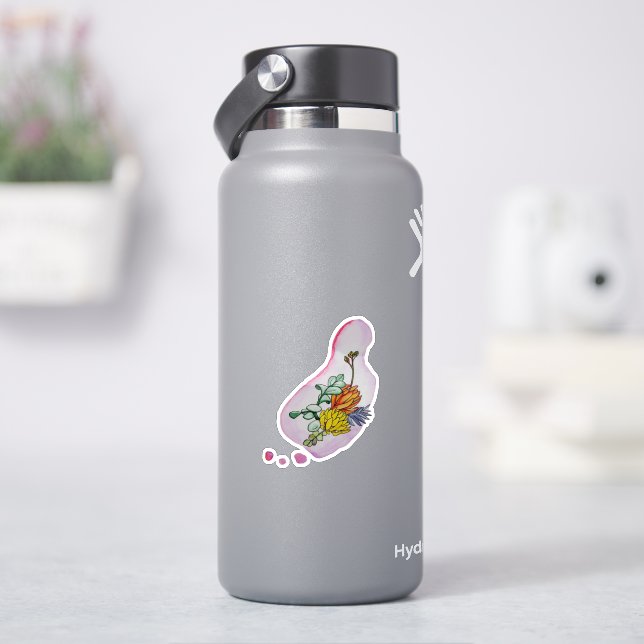 Watercolor Succulent Floral Illustration (HydroFlask)