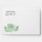 watercolor succulent wedding envelope