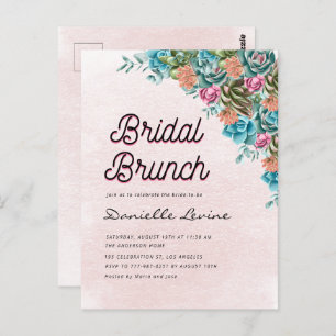 Watercolor Succulents Summer Baby Shower Welcome Postcard