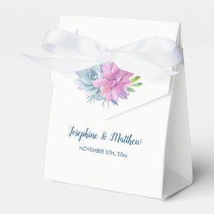 Watercolor Succulents Wedding Favour Box