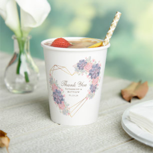 Watercolor Succulents Wedding Paper Cups