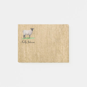 Watercolor Suffolk Sheep Post-it Notes