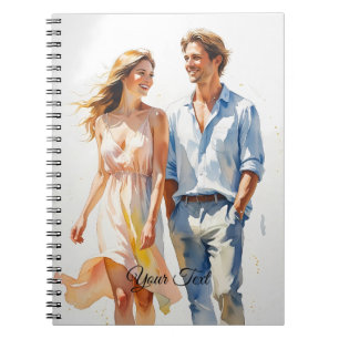 Watercolor Summer Couple Painting Notebook