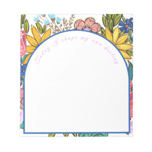 Watercolor Summer Florals Personalised Notepad