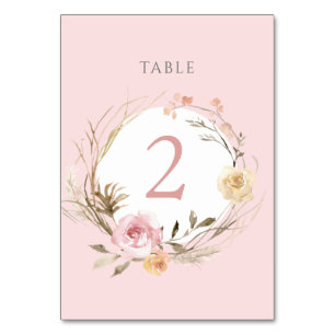 watercolor summer flowers Table Number 2
