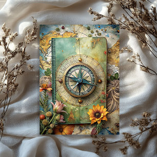 Watercolor summer vacation retro compass planner  tissue paper