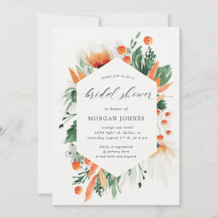 watercolor summer wildflowers Bridal Shower Invite
