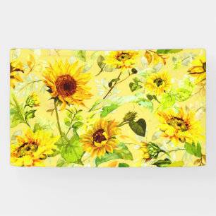Watercolor Sunflower 2 Banner