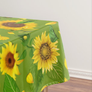 Watercolor Sunflower 4 Tablecloth