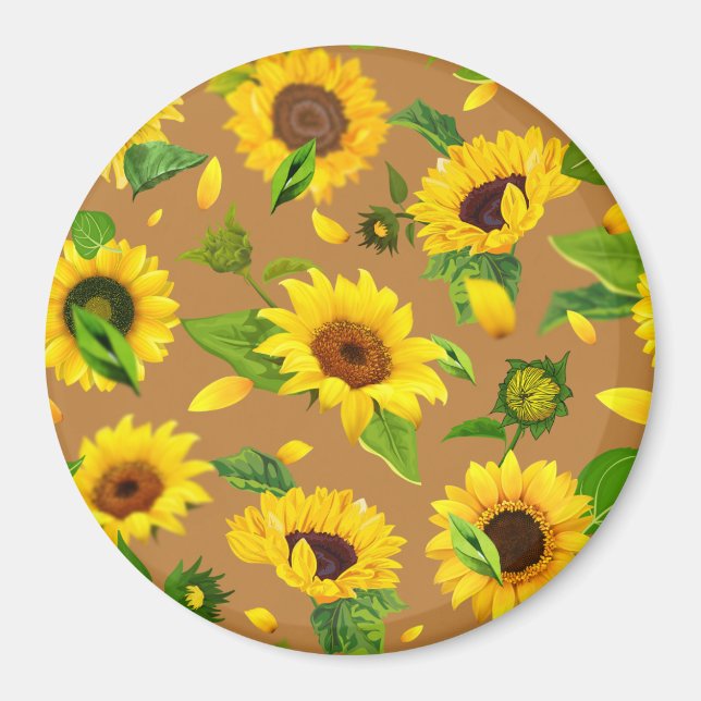 Watercolor Sunflower 5 Magnet (Front)