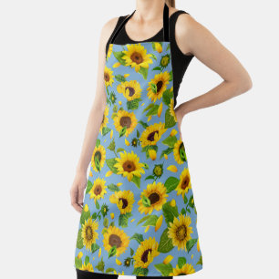 Watercolor Sunflower 6 Apron