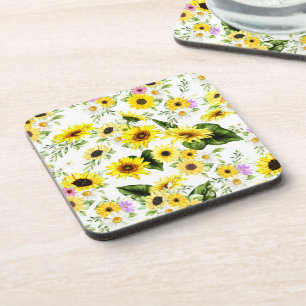 Watercolor Sunflower 7 Coaster