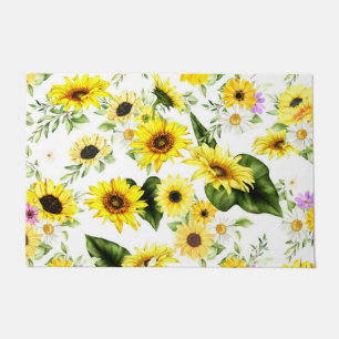 Watercolor Sunflower 7 Doormat