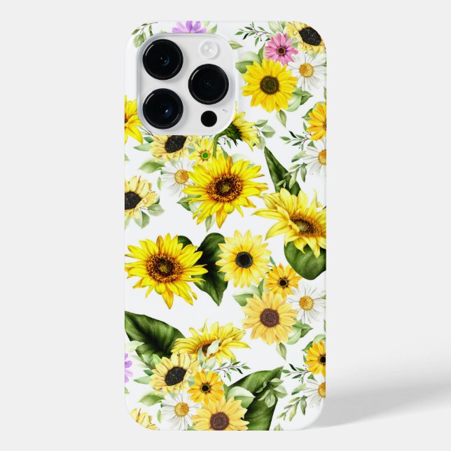 Watercolor Sunflower 7 iPhone Case (Back)