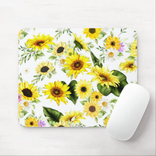 Watercolor Sunflower 7 Mouse Mat