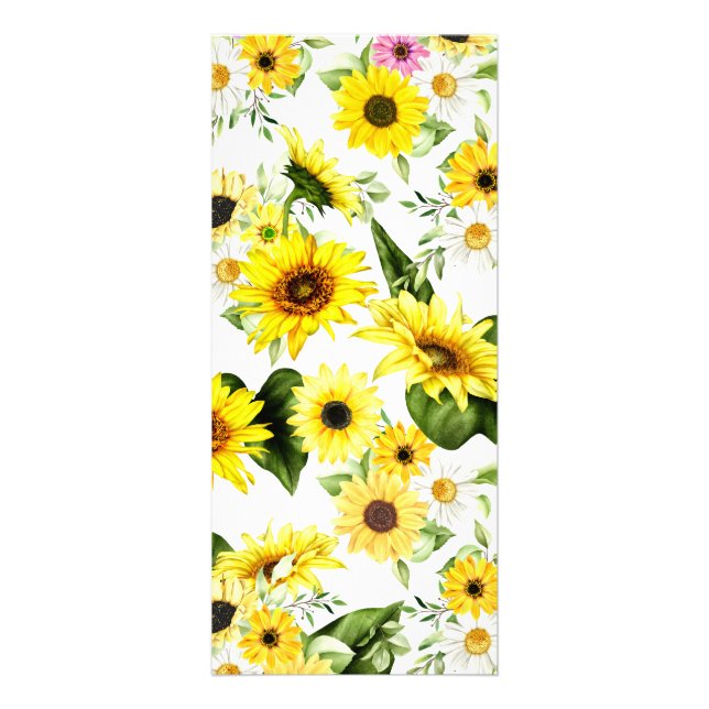 Watercolor Sunflower 7 Rack Card (Front)