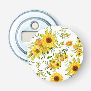 Watercolor Sunflower 8 Bottle Opener