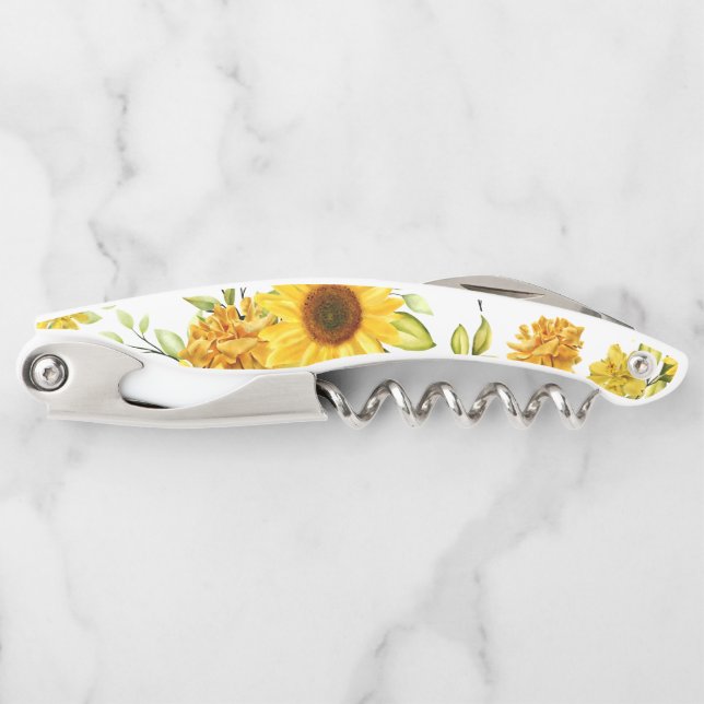 Watercolor Sunflower 8 Corkscrew (Front)