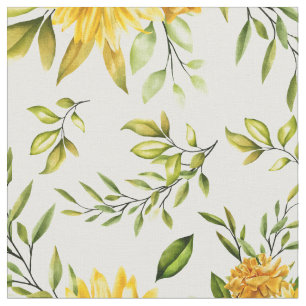 Watercolor Sunflower 8 Fabric