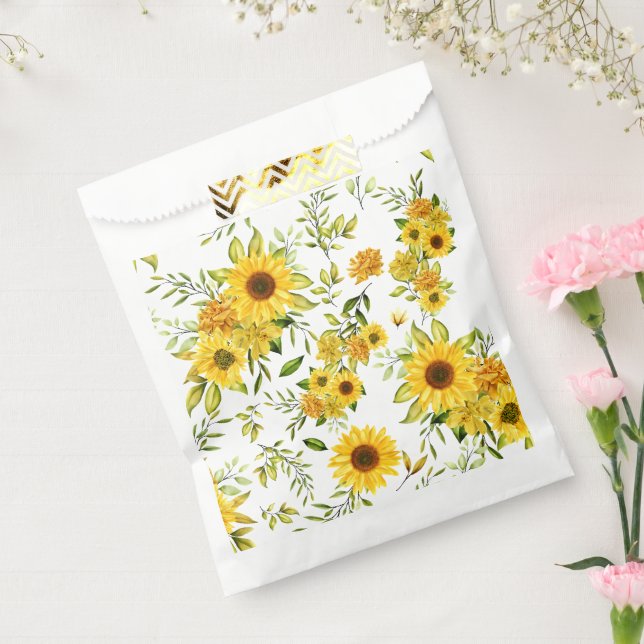 Watercolor Sunflower 8 Favour Bags (Sealed)