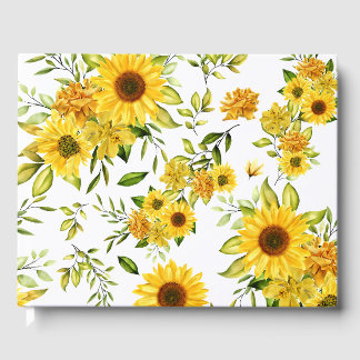 Watercolor Sunflower 8 Guest Book