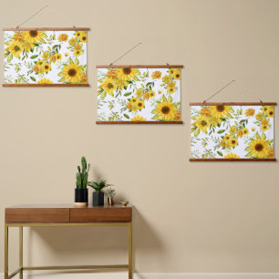 Watercolor Sunflower 8 Hanging Tapestry
