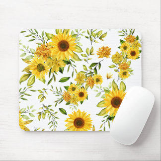Watercolor Sunflower 8 Mouse Mat