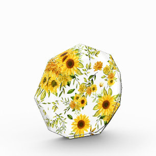 Watercolor Sunflower 8 Photo Block