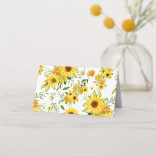 Watercolor Sunflower 8 Place Card
