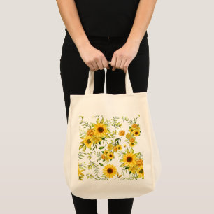 Watercolor Sunflower 8 Tote Bag