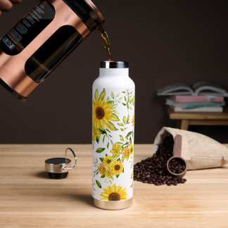Watercolor Sunflower 8 Water Bottle