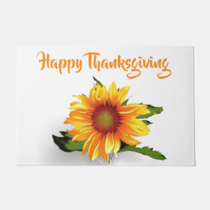 Watercolor sunflower doormat