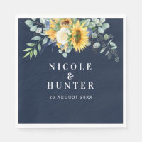 Watercolor sunflower eucalyptus wedding 