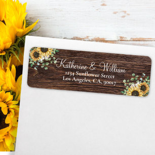 Watercolor Sunflower Eucalyptus Wooden Return 