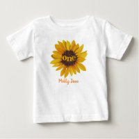 Watercolor Sunflower First Birthday