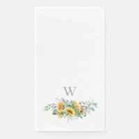 Watercolor Sunflower Monogram