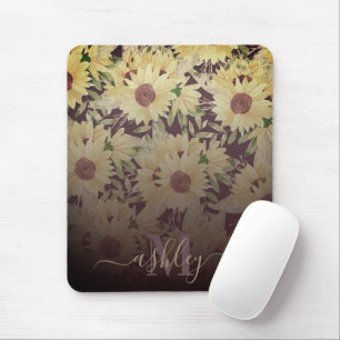 Watercolor Sunflower Mouse Mat