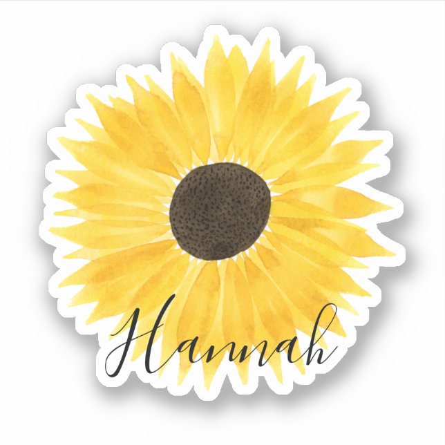 Watercolor Sunflower Name (Front)