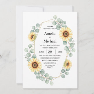 Watercolor Sunflower Note Paper Background Invitation