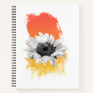 Watercolor Sunflower  Notebook