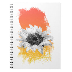 Watercolor Sunflower  Notebook