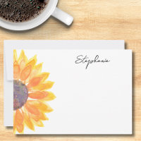 Watercolor Sunflower Personalised 