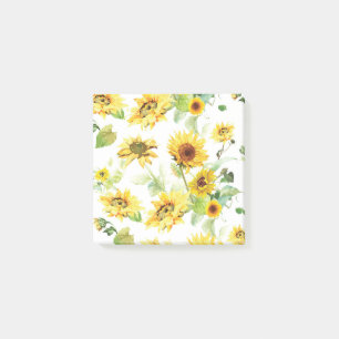 Watercolor Sunflower Post-it Notes