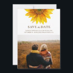 Watercolor sunflower. Rustic floral botanical Save The Date<br><div class="desc">Watercolor sunflower save the date photo card. Please contact me if you need additional items.</div>